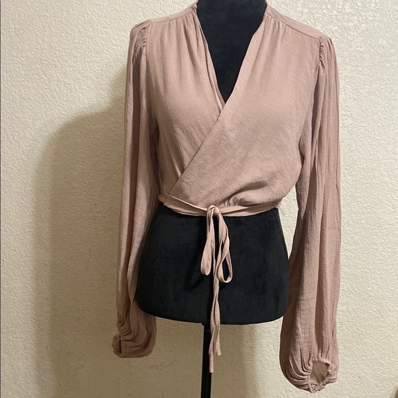 Rue21 Crop Wrap Tie Blouse - Picture 1 of 7